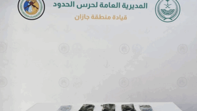 حرس الحدود بجازان يحبط تهريب (11) كيلوجرامًا من الحشيش المخدر 6 7 370