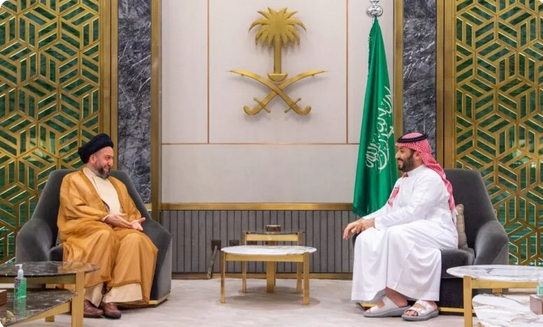 Screenshot 2023 04 16 at 10 20 38 ولي العهد يستقبل زعيم تيار الحكمة في جمهورية العراق صحيفة المناطق السعودية