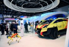 Showcasing advanced civil defense technologies and smart robotics at the Abu Dhabi Government Pavilion 3