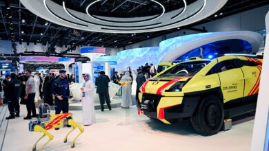 Showcasing advanced civil defense technologies and smart robotics at the Abu Dhabi Government Pavilion 3